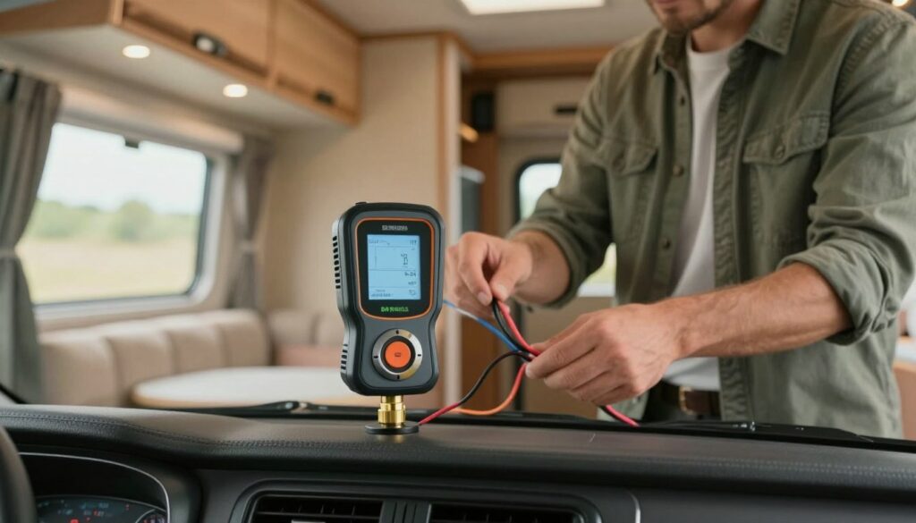 A-close-up-view-of-a-gas-detector-installation-inside-a-modern-camper-van.-In-the-foreground-1024x585 Détecteur gaz camping car : Notre avis complet et fiable