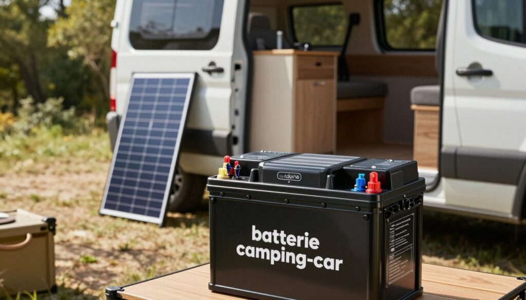A-detailed-scene-of-a-batterie-auxiliaire-camping-car-prominently-displayed-in-the-1024x585 Batterie camping car : Guide et test 2026 pour bien choisir