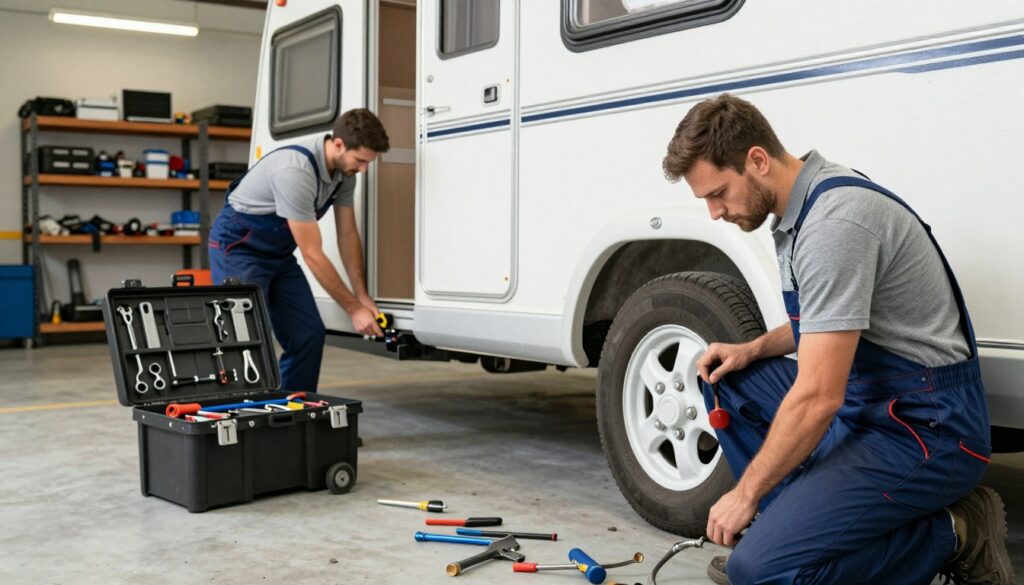 A-professional-and-detailed-scene-depicting-the-maintenance-of-a-caravan.-In-the-foreground-a--1024x585 Deplace caravane : notre test complet et avis expert