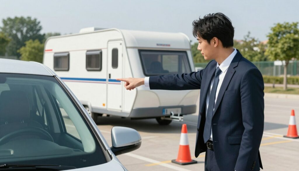 A-professional-driving-instructor-and-a-student-both-dressed-in-formal-business-attire-are-1024x585 Permis pour tracter une caravane : ce que nous devons savoir