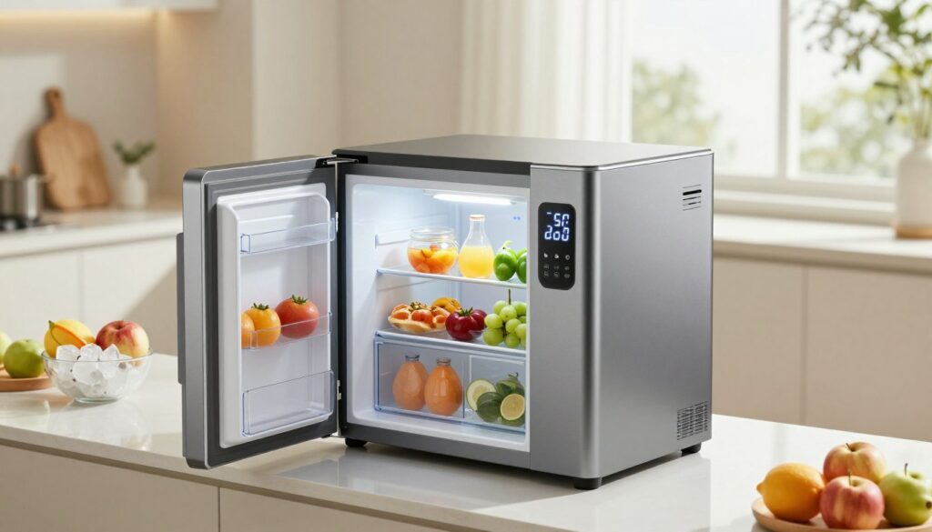 A-sleek-modern-electric-cooler-displayed-prominently-in-a-well-lit-kitchen-environment.-The-1024x585 Meilleur glaciere electrique testée et comparée par nous