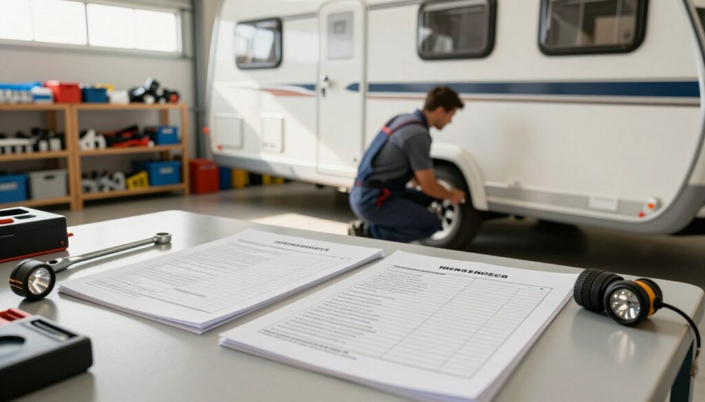 A-well-lit-close-up-view-of-a-caravanaposs-technical-inspection-in-a-garage-during-daylight-1024x585 Nos conseils pour réussir le contrôle technique caravane