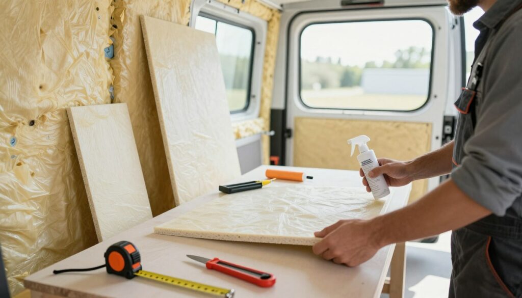 A-well-organized-workspace-focused-on-the-process-of-insulating-a-van-showcasing-various-tools-1024x585 Isolation fourgon condensation : notre guide étape par étape